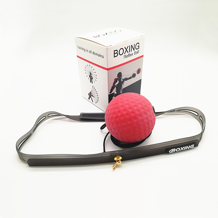 E1 1 Ball Boxing Punch Reflex Trainer with Elastic String, Lightweight Headband Stress Relief Workout Equipment