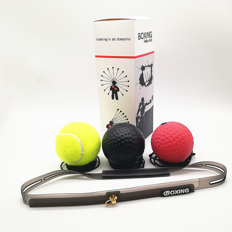 E3 Boxing Speed Punch Reflex Trainer 3 Ball Pack, Sweatproof Adjustable Head Mounted Workout Equipment Kids Adults