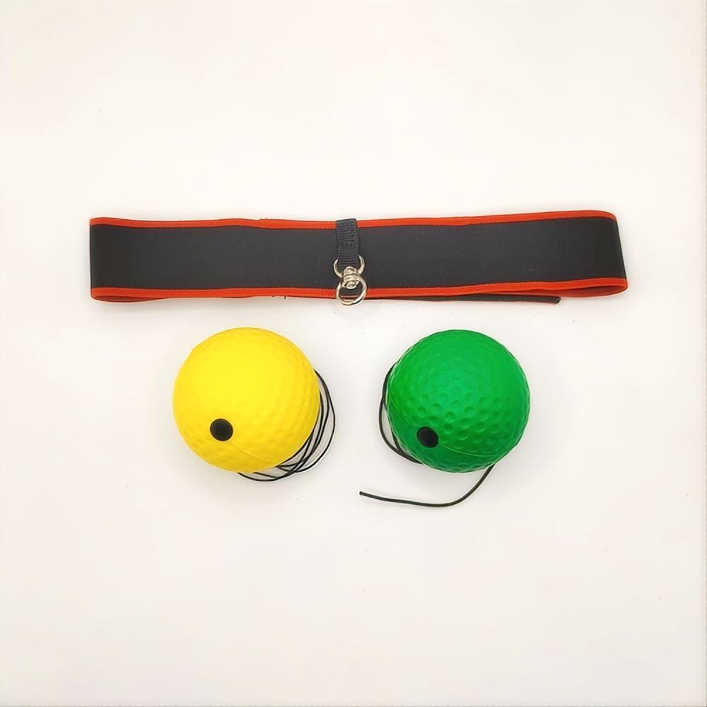 F2 Headband Boxing Reflex Ball 2 Balls Set, Sweat Resistant Head Mounted Punch Ball for Daily Workout