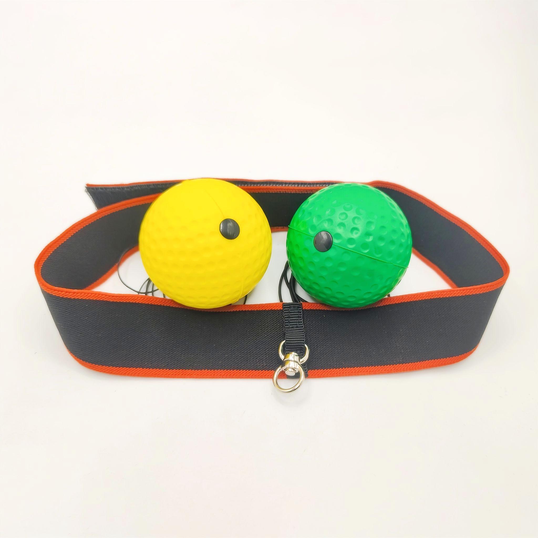 F2 Headband Boxing Reflex Ball 2 Balls Set, Sweat Resistant Head Mounted Punch Ball for Daily Workout