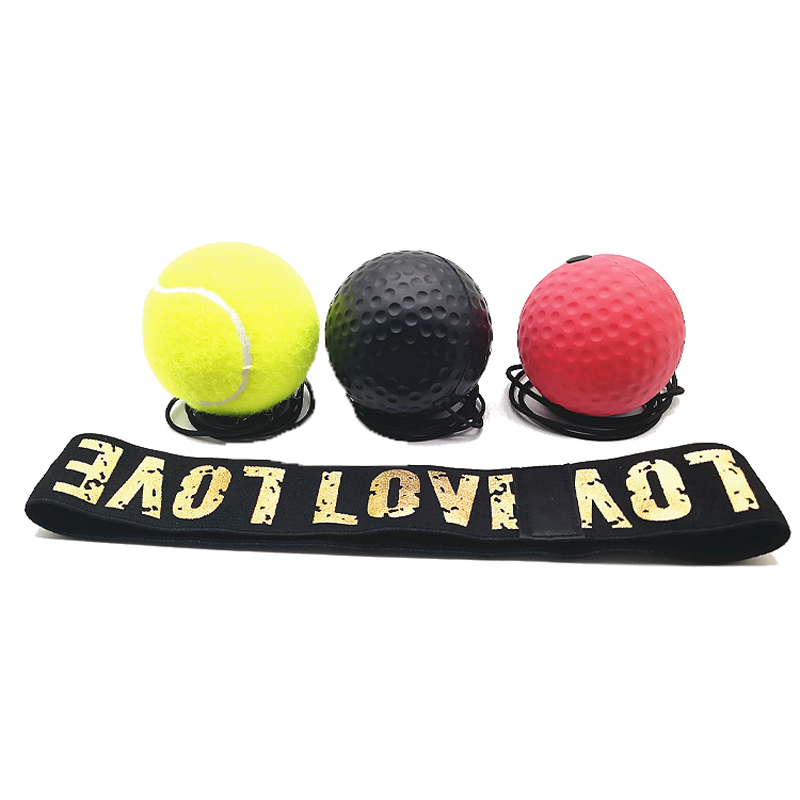 A3 Head Mounted Boxing Reaction Ball 3 Balls Kit, Multi Weight Speed Trainer for Boxing MMA Muay Thai Training