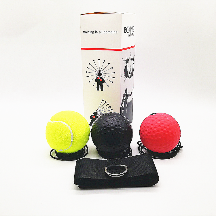 B3 3 Pack Boxing Reflex Ball Set Adjustable Headband, 3 Difficulty Head Mounted Punch Training Balls for All Levels