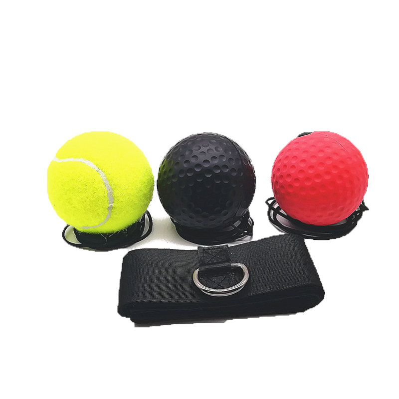 B3 3 Pack Boxing Reflex Ball Set Adjustable Headband, 3 Difficulty Head Mounted Punch Training Balls for All Levels