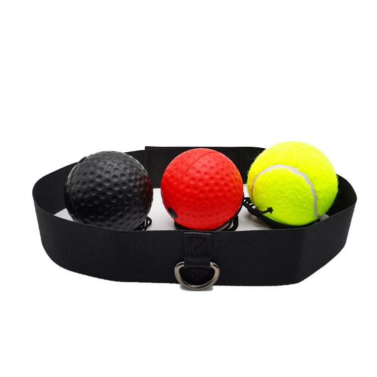 B3 3 Pack Boxing Reflex Ball Set Adjustable Headband, 3 Difficulty Head Mounted Punch Training Balls for All Levels