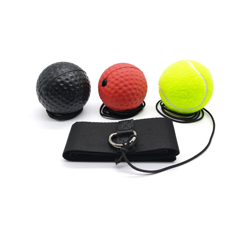 B3 3 Pack Boxing Reflex Ball Set Adjustable Headband, 3 Difficulty Head Mounted Punch Training Balls for All Levels