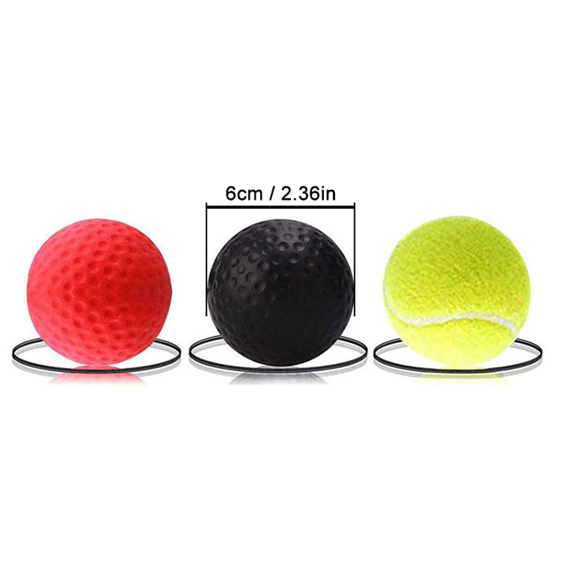 B4 4 Pack Boxing Reflex Ball Complete Set Adjustable Headband, 4 Difficulty Head Mounted Punch Training Balls