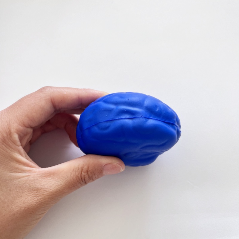 Brain Shaped PU Stress Squeeze Ball Custom Color & Custom Logo Hand Grip Training Ball