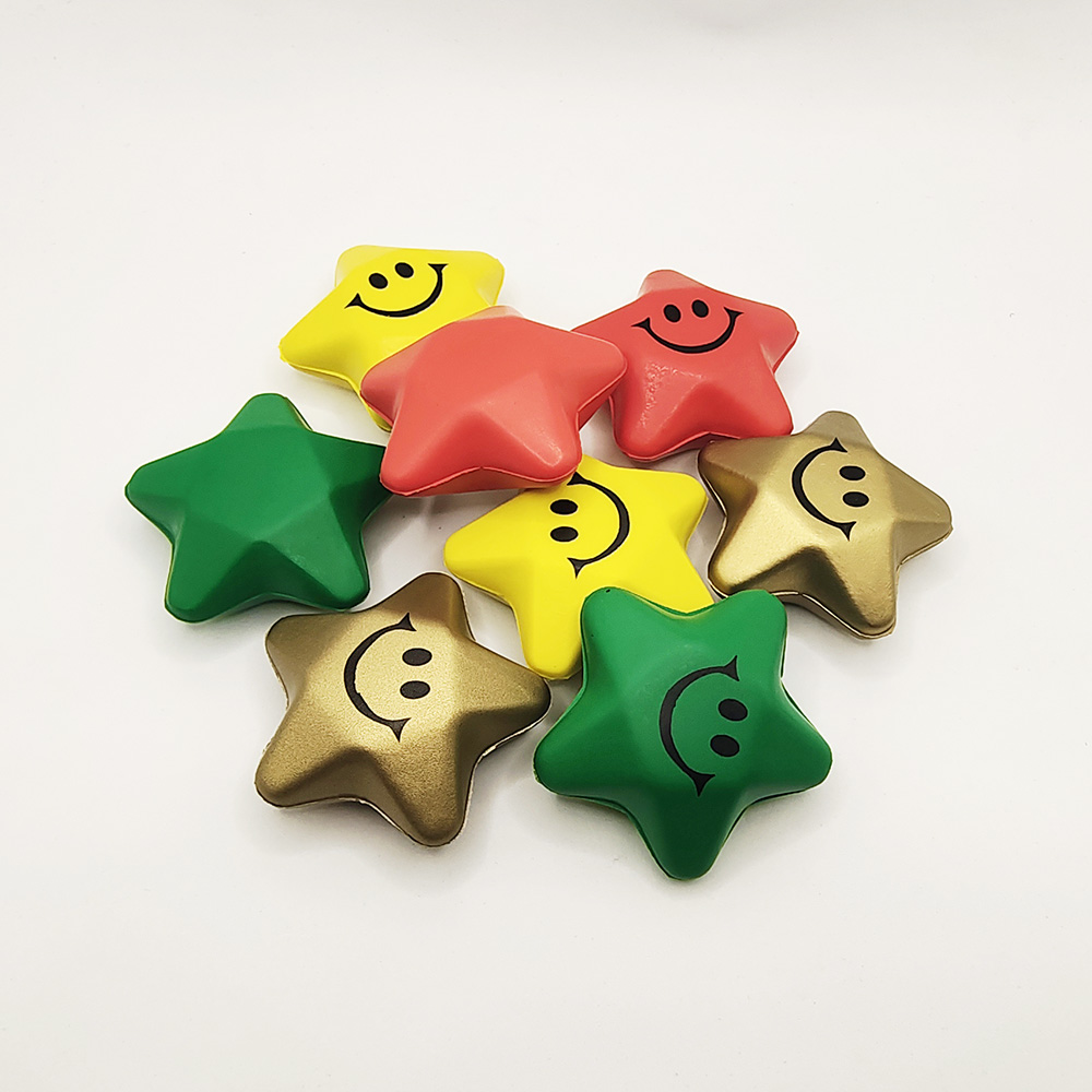 5.2cm/7.8cm Star Shaped PU Stress Squeeze Ball Custom Color & Custom Logo Hand Grip Exercise Ball